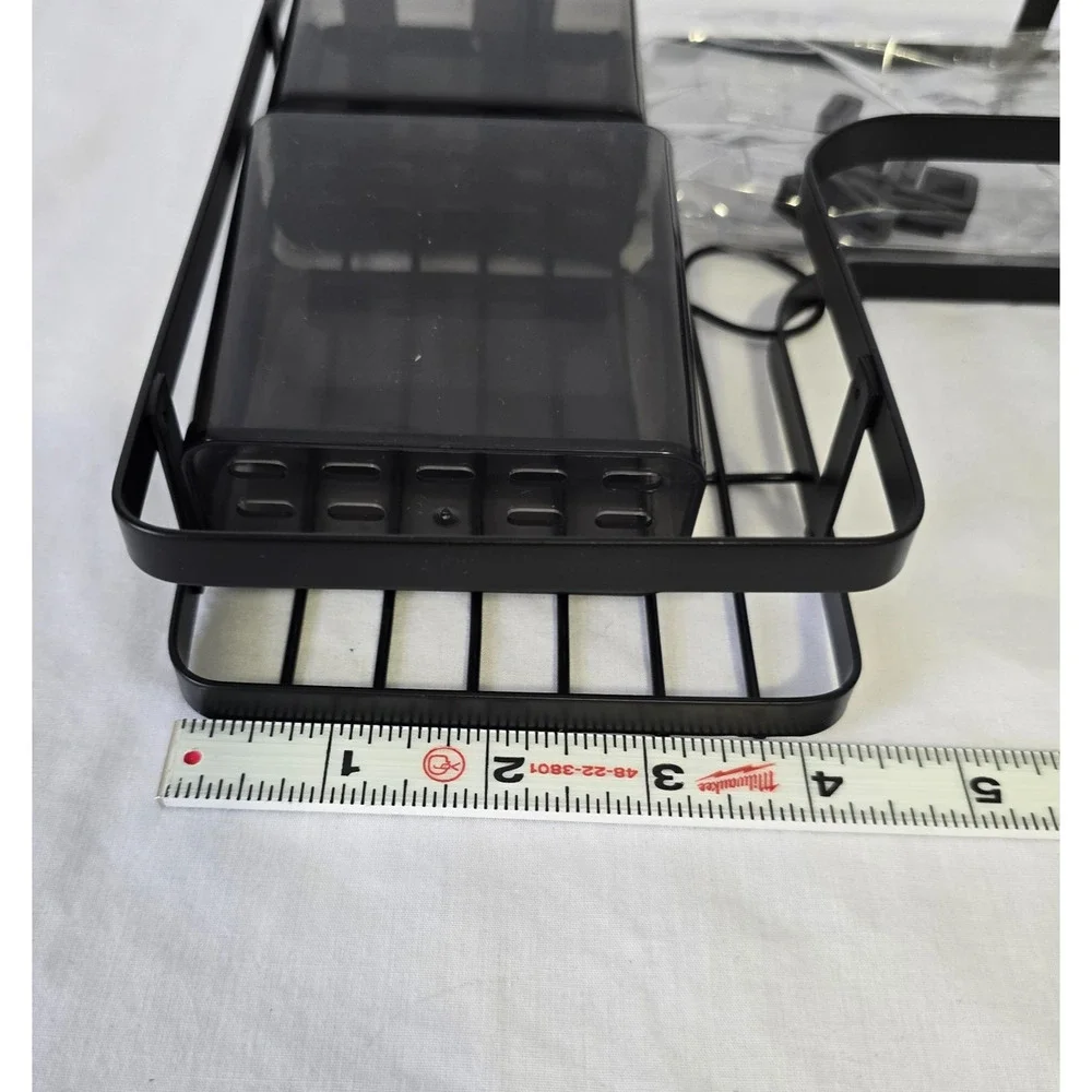 Metal Corner Shower Caddy Black Suitable for Multiple Spaces 2 In Box New